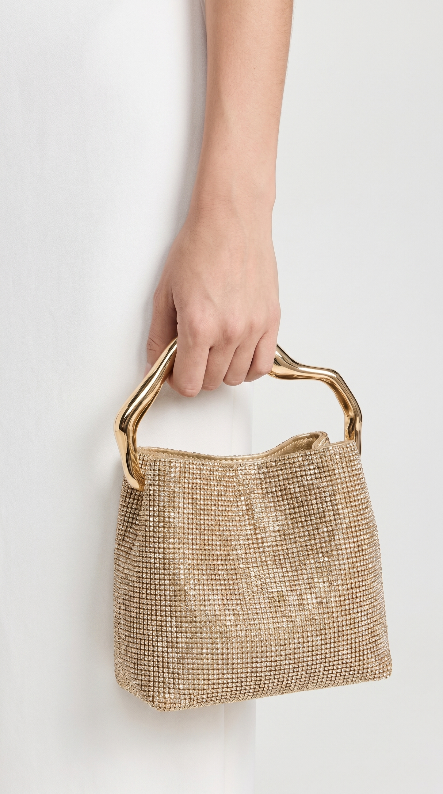 Ciel - Crystal-Encrusted Mesh Handle Bag