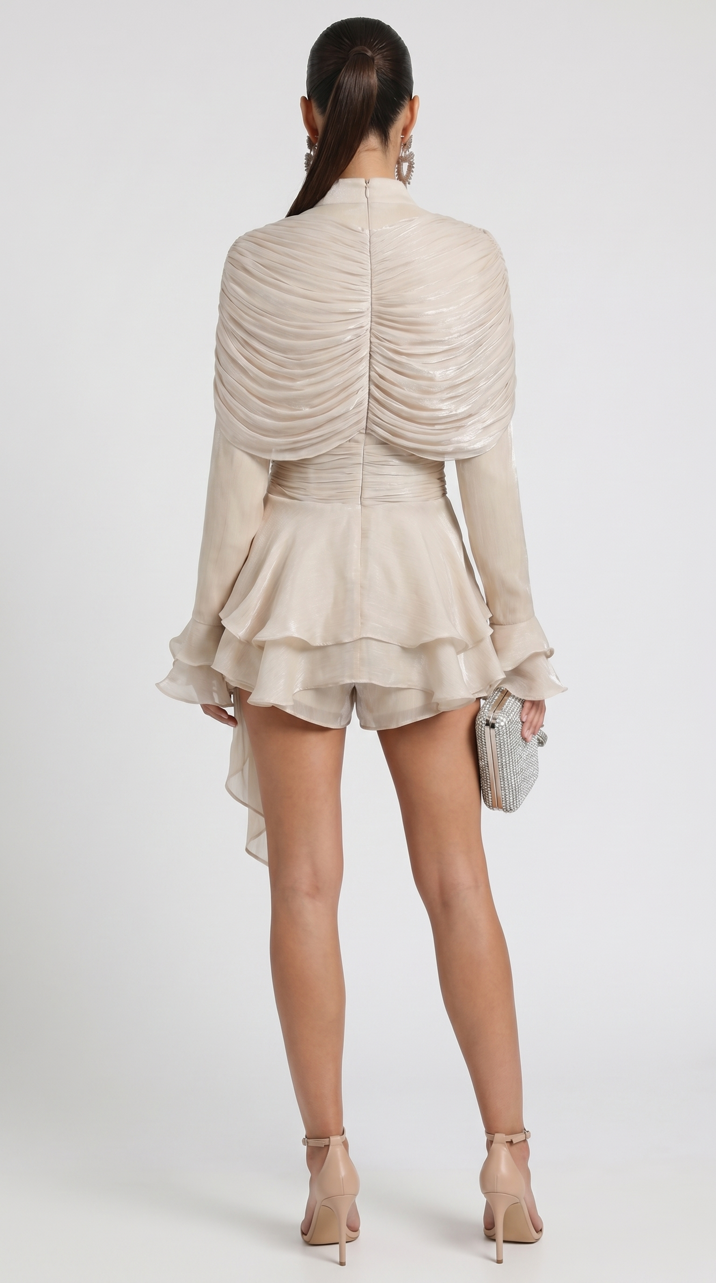 Soma - Draped Ruched Shimmer Mini Dress