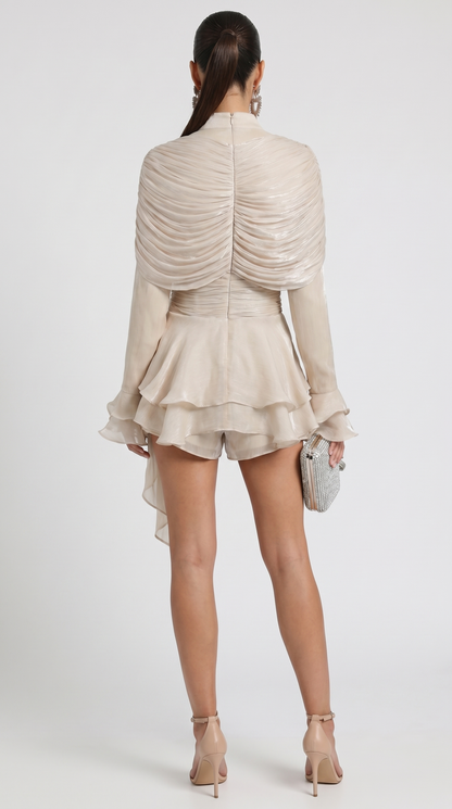 Soma - Draped Ruched Shimmer Mini Dress