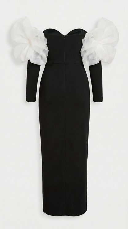 Druti - Puff-Sleeve Column Maxi Dress