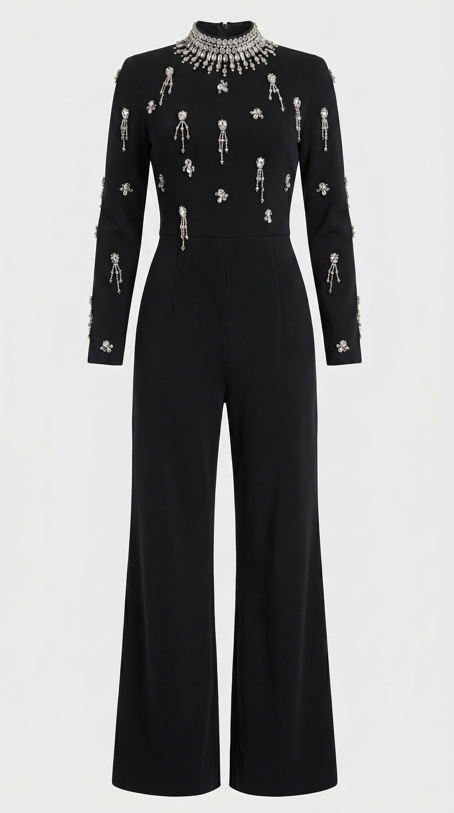 Zeri - Crystal-Embellished Wide-Leg Jumpsuit