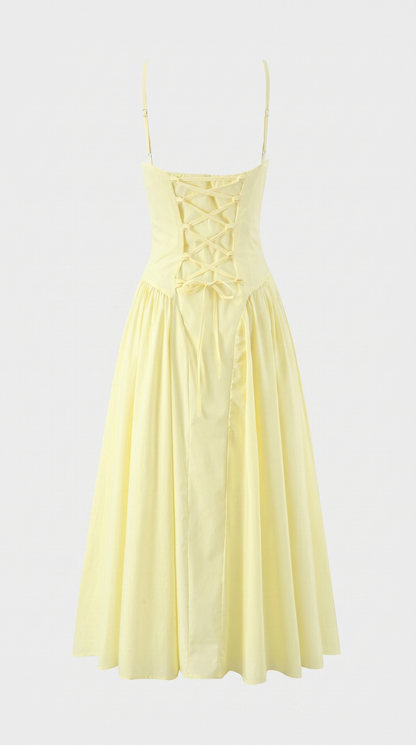 Tesa - Bodice Pleated Midi Dress