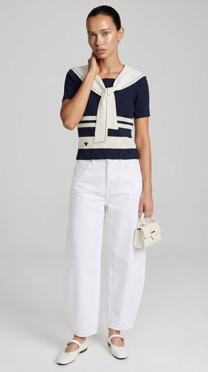Lure - Nautical Striped Knit Top