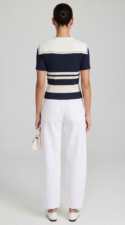 Lure - Nautical Striped Knit Top
