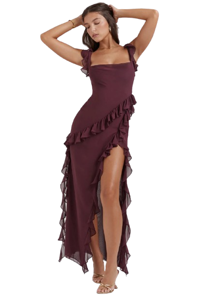 Antonella | Lungo scialle boho con volant